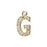 Alphabet Pendant, Letter 'G' 12.5mm, Gold Finish (1 Piece)