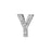Alphabet Pendant, Letter 'Y' with Tube Bail 12.5mm, Sterling Silver (1 Piece)