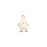 Charm, Kid Boy with Sunny Yellow Diamond 18x11mm, Gold Plated (1 Piece)