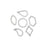 Charm, Geometric Shapes Set, Antiqued Silver Plated (6 Piece Set)