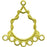 28x25mm Raw Brass Filigree, Teardrop with Vine