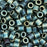 Miyuki 8/0 Metallic Rainbow Matte Turquoise/Light Green Delica Seed Beads 2.5-Inch Tube