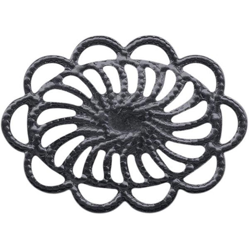 Gunmetal Filigree, Oval