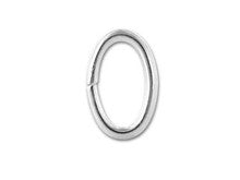 Sterling Silver Oval Jump Ring 4.9x7.6mm, 19 gauge (10 Pieces)
