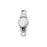 Magnetic Clasps, Flat and Round with 2 Eyes 17x7mm, Antiqued Silver Plated (1 Set)