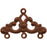 17x25mm Antiqued Copper Plated Triangle Filigree