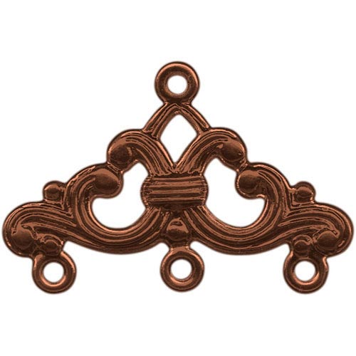 17x25mm Antiqued Copper Plated Triangle Filigree