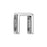 Regaliz Symbol Slider Bead, for Oval Leather Cord 'PI', Silver Plated (1 Piece)