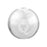Alphabet Bead, Round with Letter 'Q' 12mm, Sterling Silver (1 Piece)