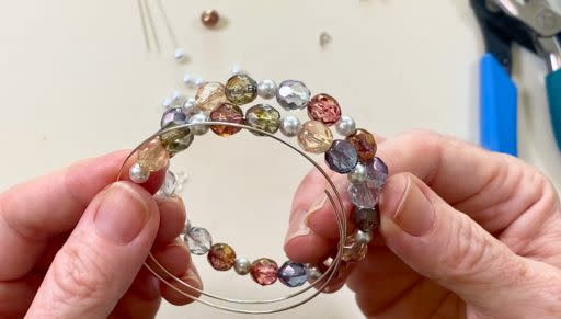 How to Make a Personalized Memory Wire Bracelet using Alphabet Charms