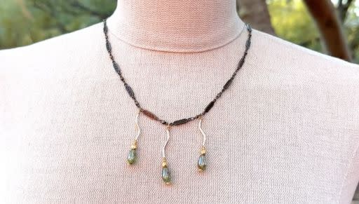 How to Make the Mixed Metal Dainty Necklace by Deb Floros