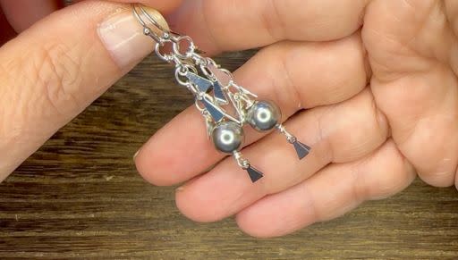 How to Make Simple but Dramatic Earrings by Deb Floros