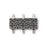 Magnetic Clasp, 3-Loop Temple 25mm, Antiqued Silver Plated, By TierraCast (1 Set)