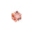 PRESTIGE Crystal, #5601 Faceted Cube Bead 6mm, Rose Peach (1 Piece)