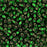 Preciosa Czech Glass, 6/0 Round Pony Seed Bead, Silver Lined Transparent Green (1 Tube)