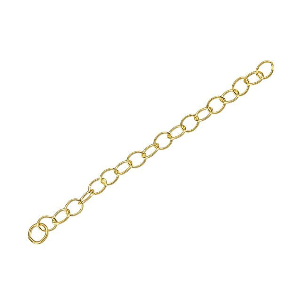 Necklace Chain Extender, 2 Inches with 2.6x3.5mm Cable Links, 14k Gold-Filled (1 Piece)