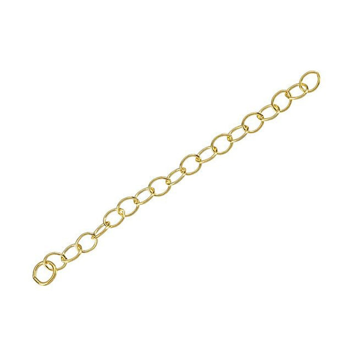 Necklace Chain Extender, 2 Inches with 2.6x3.5mm Cable Links, 14k Gold-Filled (1 Piece)