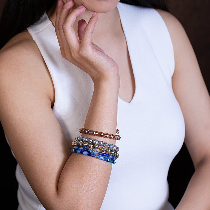 Retired - Ocean Blue Memory Wire Bracelet
