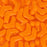 Czech Glass, 2-Hole Chevron Beads 10x4mm, Opaque Orange (1 Strand)