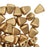 Czech Glass Matubo, Triangular 2-Hole Nib-Bit Beads 5.5x6mm, Matte - Metallic Flax (2.5" Tube)