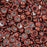 Czech Glass, Domed Teacup Beads 4x2mm, Saturated Metallic Valiant Poppy (2.5" Tube)
