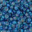 Czech Glass, Domed Teacup Beads 4x2mm, Saturated Metallic Nebulas Blue (2.5" Tube)