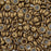 Czech Glass, Domed Teacup Beads 4x2mm, Saturated Metallic Ceylon Yellow (2.5" Tube)