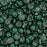 Czech Glass, Domed Teacup Beads 4x2mm, Saturated Metallic Martini Olive (2.5" Tube)