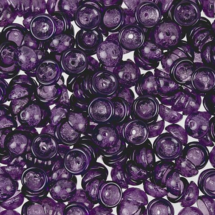 Czech Glass, Domed Teacup Beads 4x2mm, Tanzanite (2.5" Tube)