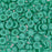 Czech Glass, Domed Teacup Beads 4x2mm, Turquoise (2.5" Tube)