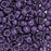Czech Glass, Domed Teacup Beads 4x2mm, Metallic Suede - Purple (2.5" Tube)