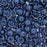 Czech Glass, Domed Teacup Beads 4x2mm, Metallic Suede - Blue (2.5" Tube)