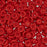 Czech Glass, Domed Teacup Beads 4x2mm, Opaque Red (2.5" Tube)