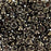 Czech Glass, Domed Teacup Beads 4x2mm, Jet - Bronze Picasso (2.5" Tube)