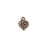 Charm, Spiral Heart 13x10mm, Antiqued Copper Plated, by TierraCast (1 Piece)