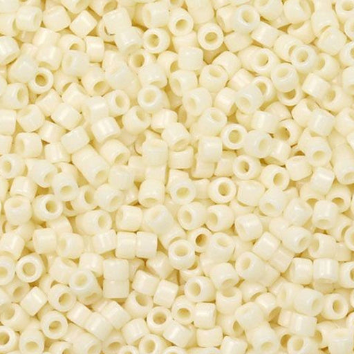 Miyuki Delica Seed Beads, 11/0 Size, Opaque Cream DB732 (2.5" Tube)