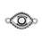 TierraCast Pewter Glue-In Link, Evil Eye 21mmx12mm, 1 Piece, Antiqued Silver Plated