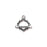 Toggle Clasp, Cathedral 23x19mm, Antiqued Silver Plated, by TierraCast (1 Set)