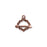 Toggle Clasp, Cathedral 23x19mm, Antiqued Copper Plated, by TierraCast (1 Set)