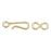 Hook & Eye Clasp, Classic 14.25mm, 14k Gold-Filled (1 Set)