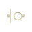Toggle Clasp, Sleek Round 10mm, 14k Gold-Filled (1 Set)
