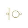Toggle Clasp, Sleek Round 10mm, 14k Gold-Filled (1 Set)