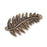 Connector Link, Fern Focal 40mm, Brass Oxide, by TierraCast (1 Piece)