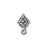 Earring Posts, Reina with Loop 16x10mm, Antiqued Silver Plated, by TierraCast (1 Pair)