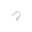 Earring Findings, Circle Ear Wire with 3mm Bead 19mm, 14k Gold-Filled (1 Pair)