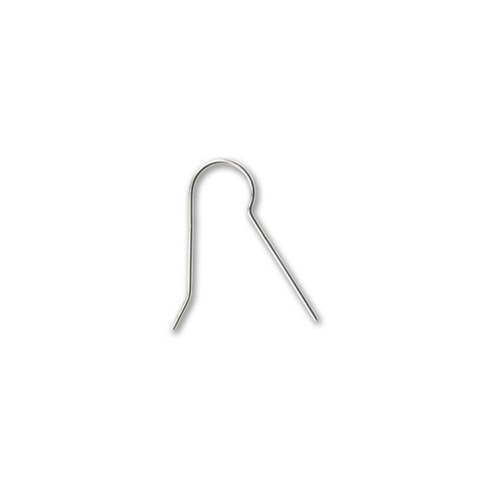 Earring Findings, Long Blank Ear Wire 24mm, No Loop, Sterling Silver (1 Pair)