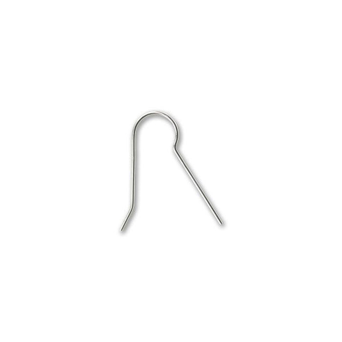 Earring Findings, Long Blank Ear Wire 24mm, No Loop, Sterling Silver (1 Pair)