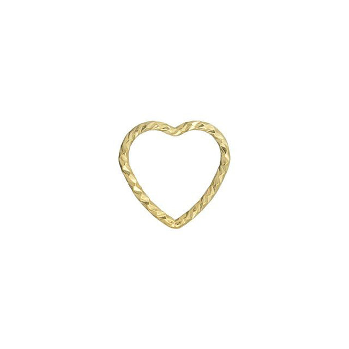 Connector Link, Sparkle Heart 10mm, 14k Gold-Filled (1 Piece)