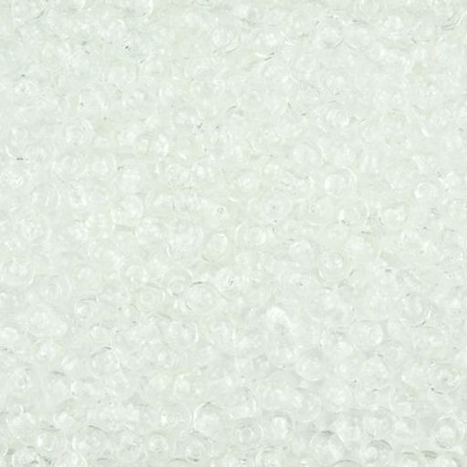 Czech Glass, Half-Drilled Round Finial Beads 2mm, Crystal (2.5" Tube)
