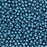 Czech Glass, Half-Drilled Round Finial Beads 2mm, Saturated Metallic Little Boy Blue (2.5" Tube)